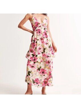 Floral Pink Maxi Dress